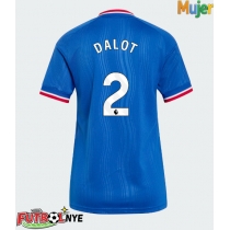 Camiseta Manchester United Diogo Dalot #2 Visitante Equipación para mujer 2026-27 manga corta